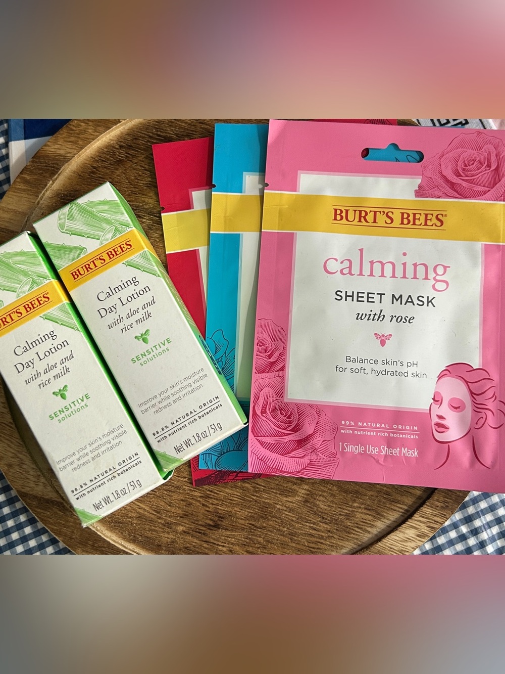 Burt's Bees Calming Day Lotions & 3 Face Masks